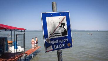 Pickup-pal hajtottak a Balatonba, ott strandoltak és söröztek – fotó készült a furcsa akcióról